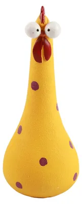 Hühnerfigur aus Harz, handgefertigt, gelb, 20 cm, für Garten und Innenhof