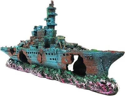 Produktbild von Aquarium Dekorationen - Zinkschip Ornament, Umweltfreundlich für Süß/Salzwasser, geeignet für Betta Fische