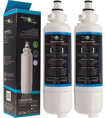 2er-Pack Wasserfilter für Panasonic Kühlschrank, Kunststoff
