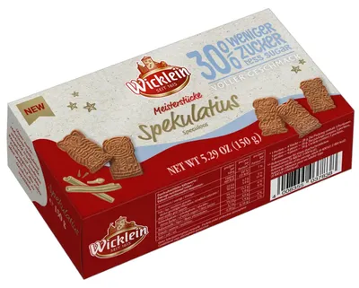 Zdjęcie produktu dla Wicklein Meisterstücke Spekulatius herbatniki Mniej cukru opakowanie 130g