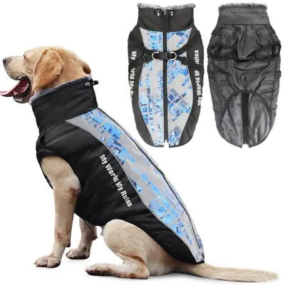Wasserdichter Hundemantel mit Reflektor, Oxford-Stoff, für große Hunde