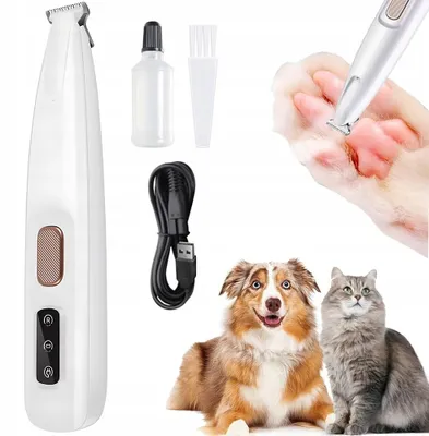 Productafbeelding van oneisall Krultrimmer voor honden, met dubbele messen, 2 snelheden, schermapparaat, voor poten, stil