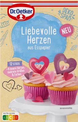 Immagine prodotto di Dr Oetker Cuori d'amore 12 pezzi decorazioni dolci confezione 7g