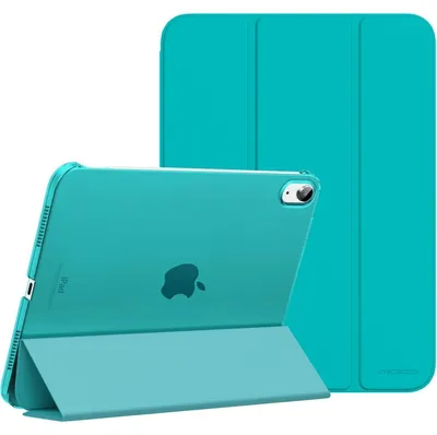 Productafbeelding van Beschermhoes voor iPad 11e generatie (2021) en 10e generatie (2022), pagodedauw blauw, transparant, met standaardfunctie