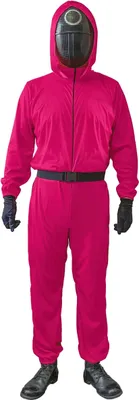 Produktbild von Horror-Spielwärter koreanisches Serien-Kostüm für Erwachsene pinkfarben L / XL (160-190cm)