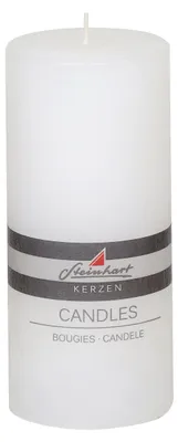 Produktbild von Stumpenkerze "Raureif" Weiß 150/68 mm