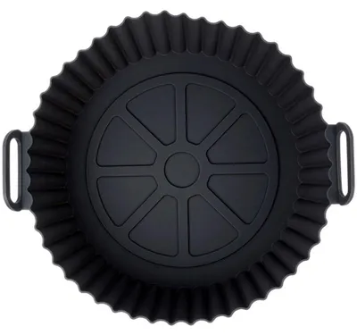 Obrázek produktu pro Silikonová vložka do fritézy, opakovaně použitelná, černá, 20,5 cm