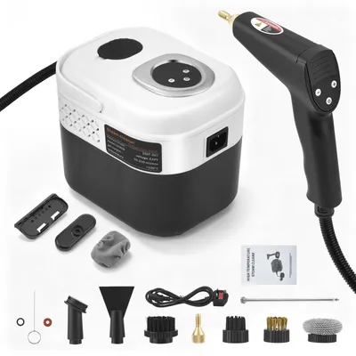 Dampfreiniger 2500 W, 1,6 l Tank, 105 °C, Handgerät mit Mopp