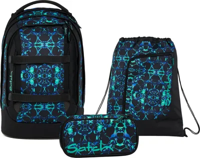 Produktbild von Satch, Schulrucksack-Set PACK Caleido Blue 3-teilig, ab 5. Klasse