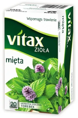 Obrázok produktu pre Herbata ziołowa mięta Vitax Her w torebkach