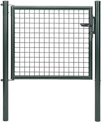 Produktbild von Alberts Wellengitter-Einzeltor mit Zubehör, Breite 100 cm, Höhe 75 cm, anthrazit-metallic, zum Einbetonieren, Pfostenstärke 60 mm