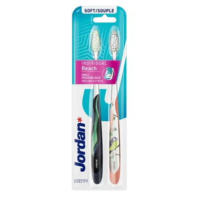 Image de Brosse à dents Jordan Individual Reach Soft, 2 pièces