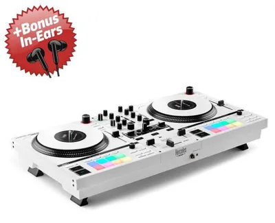 Imagen del producto de Controlador DJ Hercules Inpulse T-7 (blanco) + Auriculares intrauditivos de regalo
