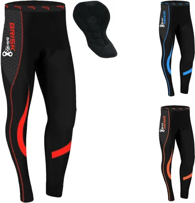 Produktbild von Radhose mit Sitzpolster für Herren, Größe M, rot und schwarz