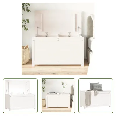 Produktbild von The Living Store Truhe Weiß 80x40x45,5 cm Massivholz Kiefer