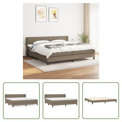 Produktbild von The Living Store Boxspringbett mit Matratze Taupe 200x200 cm Stoff