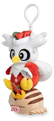Produktbild von Pokémon Center Botogel (Delibird) & Quiekel (Swinub) Pokémon Feiertagswerkstatt Plüsch-Schlüsselanhänger – 18 cm