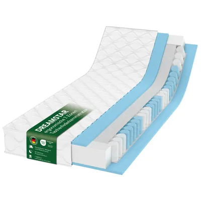 Produktbild von Ergonomische 7-Zonen Matratze mit Taschenfederkern | 90 x 200 cm | 17cm | H2 & H3 | Dreamstar Ergo Flex Duo | Wendematratze