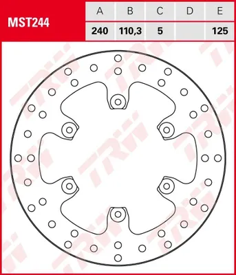 Produktbild von TRW Bremsscheibe "MST244"