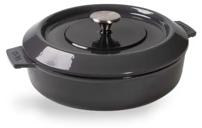 Produktbild von Woll, Iron, Kasserole mit Deckel, Carbon Grey Ø 28 cm, 7 cm hoch, 3,7 Liter