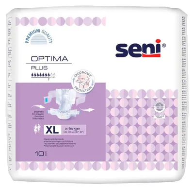 Produktbild von 8x Seni Optima Plus Inkontinenzvorlagen mit Hüftbund - 10 Stück - XL - 5900516138004 | Packung (10 Stück)