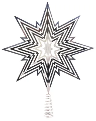 Produktbild von Riffelmacher Christbaumspitze Metall Stern 33cm 17828 - Silber