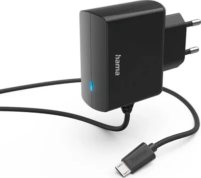 Zdjęcie produktu dla Ładowarka Hama 201617, Micro-USB 6 W Ładowarki/Kable do ładowania/Zasilacze specjalne Czarny