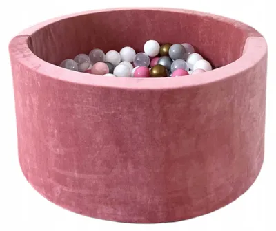 Image de Monio for Kids Piscine à balles Velvet Rose Poudré 40x90 cm 250 balles