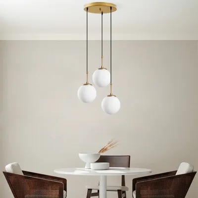 Immagine prodotto di Opviq, Orbýtal - 20-14047, Lampadario, oro, corpo in metallo, 45 x 45 x 120 cm