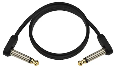 Productafbeelding van D'Addario platte gitaarkabel met rechte hoek, 2 voet, 1 stuks