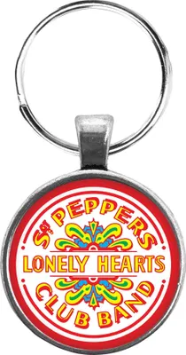 Obrázek produktu pro The Beatles - "Sgt Pepper" přívěšek na klíče smaltovaný RO10327 (jedna velikost) (bílá/žlutá/červená)
