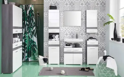 Produktbild von Badezimmer-Schrank - Schrank für Badezimmer - 73 x 182 x 31 cm