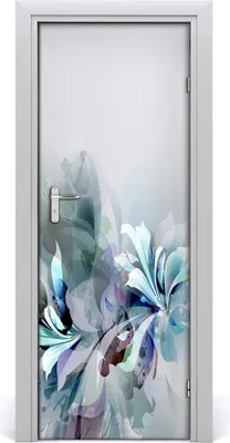 Produktbild von Tulup Türaufkleber 75x205 cm Dekorative Aufkleber Selbstklebend Wasserdichte Tapete Abnehmbar Schlafzimmer Wohnzimmer Wohnkultur - abstrakte Blumen