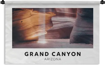 Produktbild von MuchoWow® Wandteppich Wandbehang Amerika - Arizona - Schlucht 90x60 cm Tapisserie Dekoration Wandtuch - Wandskulpturen - Bildteppich