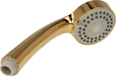 Produktbild von tecuro Handbrause ew-080 gold - mit 3-Funktionen und Antikalkdüsen, vergoldet