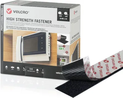 Immagine prodotto di VELCRO® Fissaggio ad alta resistenza 5m nastro a gancio 5m nastro ad anello, gancio e anello 50mm nero