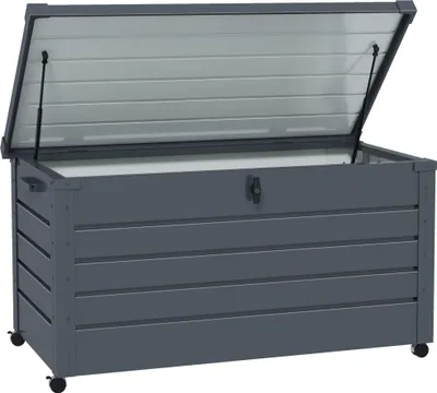 Produktbild von Aufbewahrungsbox für den Außenbereich, wasserdicht, 311 l, dunkelgrau, Stahl