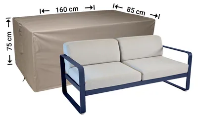 Produktbild von Raffles Covers Raffles Covers Schutzhülle für Loungesofa | Atmungsaktiv | Wasserdicht | UV-beständig | Doppelnähte | Elastischer Kordelzug - Farbe: Taupe, Masse: 160 x 85