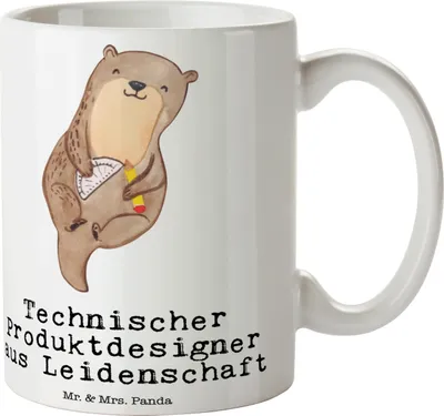 Produktbild von Mr. & Mrs. Panda Tasse Technischer Produktdesigner Leidenschaft - Weiß - Geschenk, Kaffeetasse, mit Spruch, Kaffeebecher, Keramiktasse, Becher