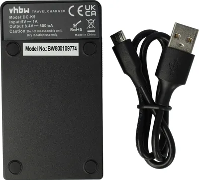 Produktbild von vhbw USB Ladegerät kompatibel mit Nikon D300, D200, D300s, D700, D70, D50, D100, D70s, D100 SLR Kamera Camcorder/Akku - Ladeschale, Ladeanzeige, 8,4 V