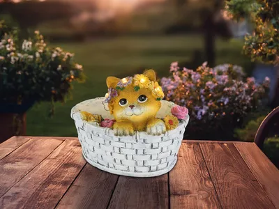 Produktbild von Solarleuchte Katze, Höhe 15cm