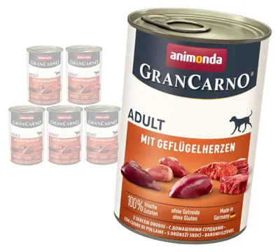 Zdjęcie produktu dla Animonda GranCarno Adult 6x400g Mokra Karma Dla Psa z Sercami Drobiowymi