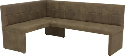 Produktbild von Hela Tische, Eckbank Sitzecke MELANIE - langer Schenkel rechts - Microfaser Schlamm - gepolstertes Holzgestell - Belastbarkeit 340kg - Maß 140x200cm