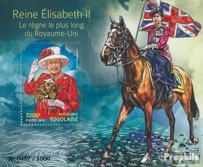 Produktbild von Briefmarken Togo 2015 Mi Block 1205 (kompl. Ausgabe) postfrisch Königin Elizabeth II