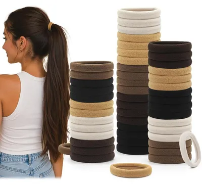 Produktbild von Dreamlover Haargummis Damen, Hair Ties for Women, Dicke Haargummis, 50 Stücke