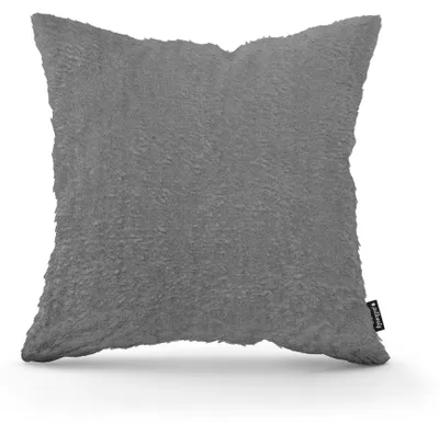 Immagine prodotto di Cuscino decorativo in peluche, colore grigio antracite, 45 x 45 cm