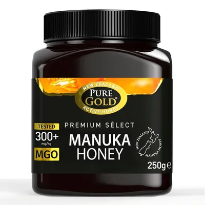 Obrázek produktu pro Elzusha – Prémiový med Manuka s obsahem 300+ MGO, 250g, z Nového Zélandu