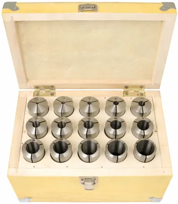 Produktbild von ELMAG Spannzangen-Set MK 4 / M16, 15-tlg., 3-25 mm, direktspannend