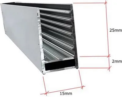 Immagine prodotto di Glaswerk Westfalen- Profilo a U in alluminio 2000x27x15 mm