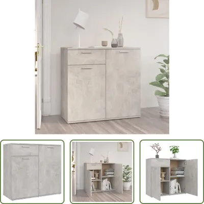 Produktbild von The Living Store Sideboard Betongrau 80x36x75 cm Holzwerkstoff